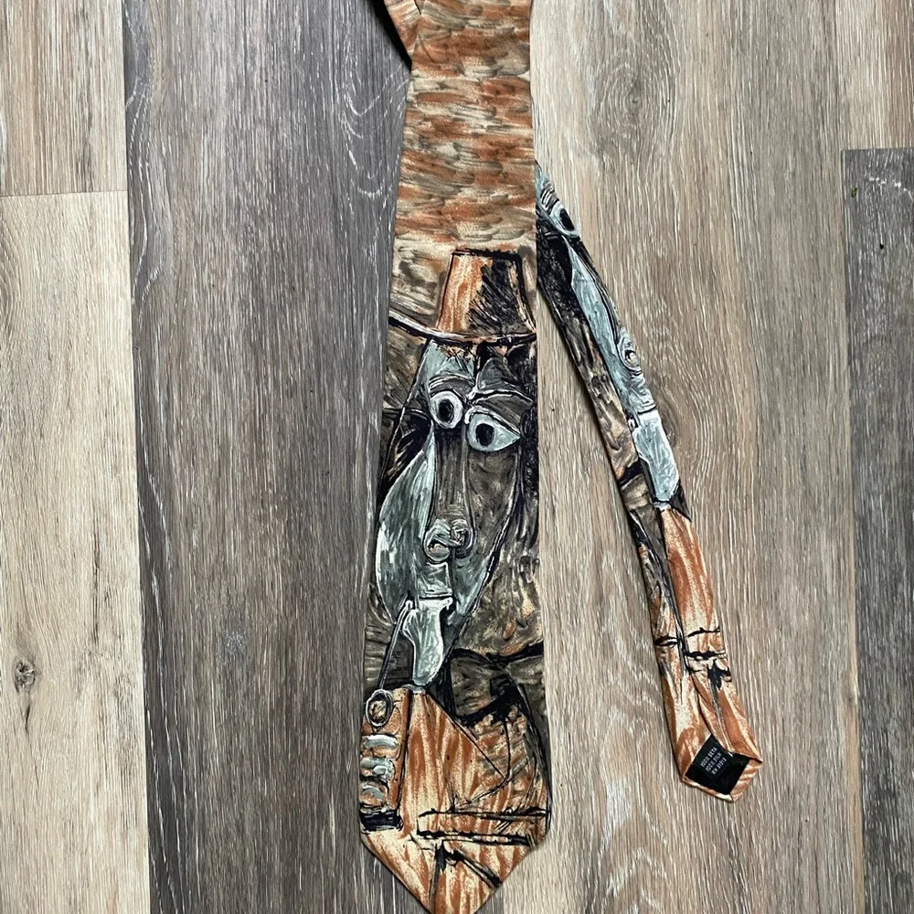 Vintage‎ Picasso “Smoker” 1969 Abstract 100% Silk Necktie Collector’s Edition